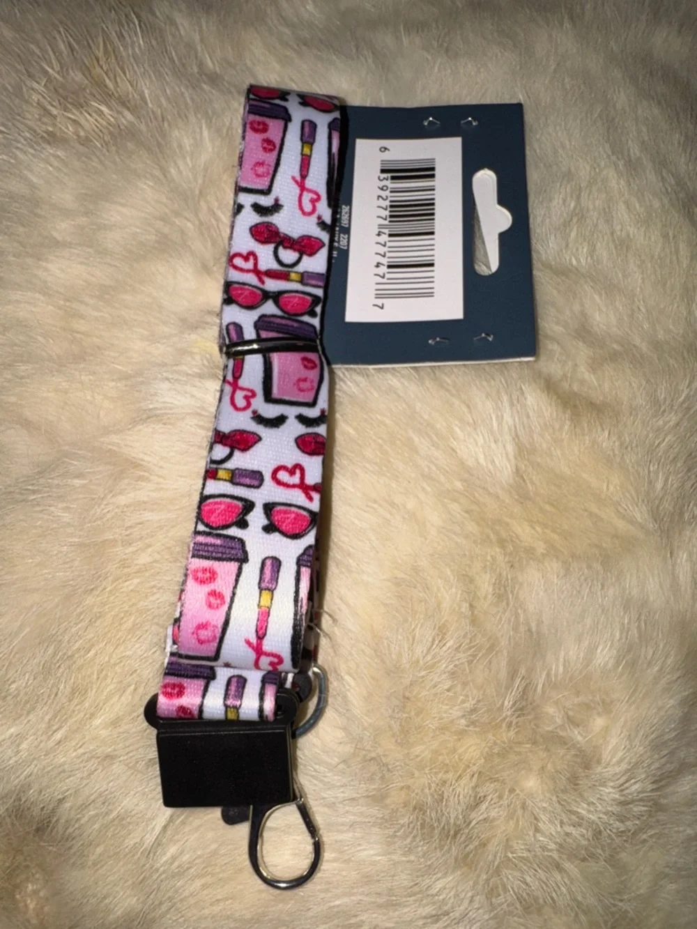 Juncture Pink Cosmetic Print Lanyard NEW